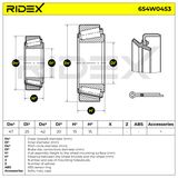 RIDEX Pyöränlaakerisarja 654W0453