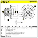 RIDEX Pyöränlaakerisarja 654W0462