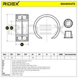 RIDEX Pyöränlaakerisarja 654W0473