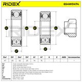 RIDEX Pyöränlaakerisarja 654W0474