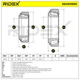 RIDEX Pyöränlaakerisarja 654W0502