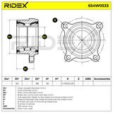 RIDEX Pyöränlaakerisarja 654W0533