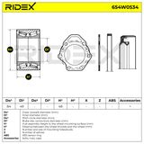 RIDEX Pyöränlaakerisarja 654W0534