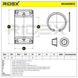 RIDEX Pyöränlaakerisarja 654W0612