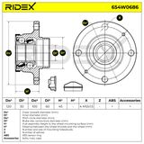 RIDEX Pyöränlaakerisarja 654W0686