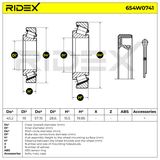 RIDEX Pyöränlaakerisarja 654W0741