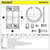 RIDEX Pyöränlaakerisarja 654W0772