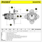 RIDEX Pyöränlaakerisarja 654W0792