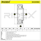 RIDEX Pyöränlaakerisarja 654W0852