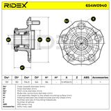 RIDEX Pyöränlaakerisarja 654W0940
