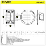 RIDEX Pyöränlaakerisarja 654W1153