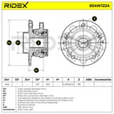 RIDEX Pyöränlaakerisarja 654W1224