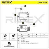 RIDEX Катушка зажигания 689C0038