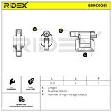 RIDEX Катушка зажигания 689C0081
