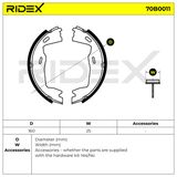 RIDEX Bromsbackar, sats 70B0011