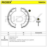 RIDEX Bromsbackar, sats 70B0134