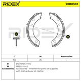 RIDEX Bromsbackar, sats 70B0302
