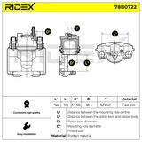 RIDEX Тормозной суппорт 78B0722