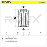 RIDEX Eļļas filtrs 7O0009