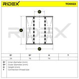 RIDEX Oljefilter 7O0022