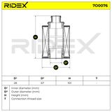 RIDEX Oljefilter 7O0076
