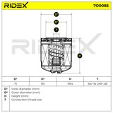RIDEX Oljefilter 7O0085