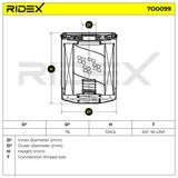 RIDEX Oljefilter 7O0099