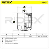 RIDEX Eļļas filtrs 7O0121