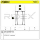 RIDEX Oljefilter 7O0184
