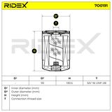 RIDEX Oljefilter 7O0191
