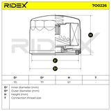 RIDEX Öljynsuodatin 7O0226