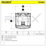 RIDEX Oljefilter 7O0283