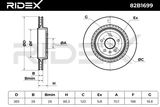 RIDEX Bremžu diski 82B1699
