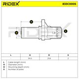 RIDEX Impulsgivare, vevaxel 833C0005