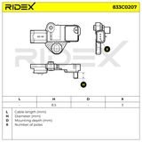 RIDEX jutiklis, alkūninio veleno impulsas 833C0207