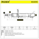 RIDEX Amortisaator 854S0316