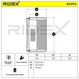 RIDEX Воздушный фильтр 8A1174