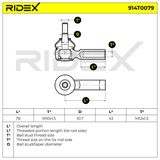 RIDEX Raidetangon pää 914T0079
