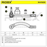 RIDEX Raidetangon pää 914T0233