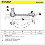 RIDEX Наконечник поперечной рулевой тяги 914T0240
