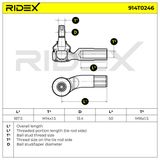 RIDEX Roolivarda ots 914T0246