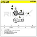RIDEX Roolivarda ots 914T0373