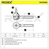 RIDEX Raidetangon pää 914T0395