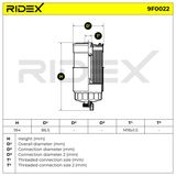 RIDEX Bränslefilter 9F0022