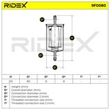 RIDEX Bränslefilter 9F0080