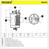 RIDEX Bränslefilter 9F0174