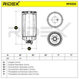 RIDEX Bränslefilter 9F0232