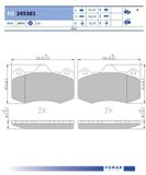 FOMAR Friction Bremžu uzliku kompl., Disku bremzes FO 245381