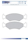 FOMAR Friction Комплект тормозных колодок, дисковый тормоз FO 430981