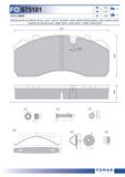 FOMAR Friction Комплект тормозных колодок, дисковый тормоз FO 675181